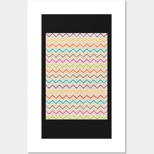 Distressed Chevron - Multi Posters and Art